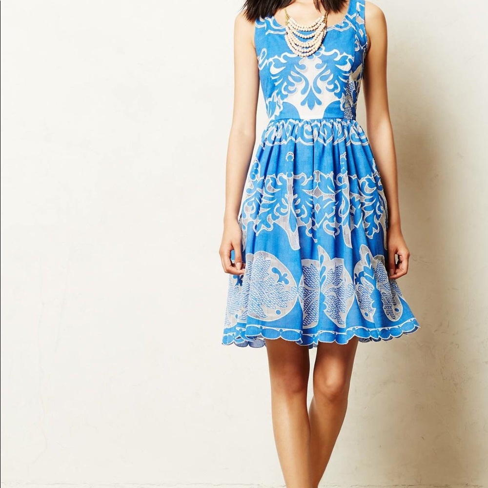 azure lace dress